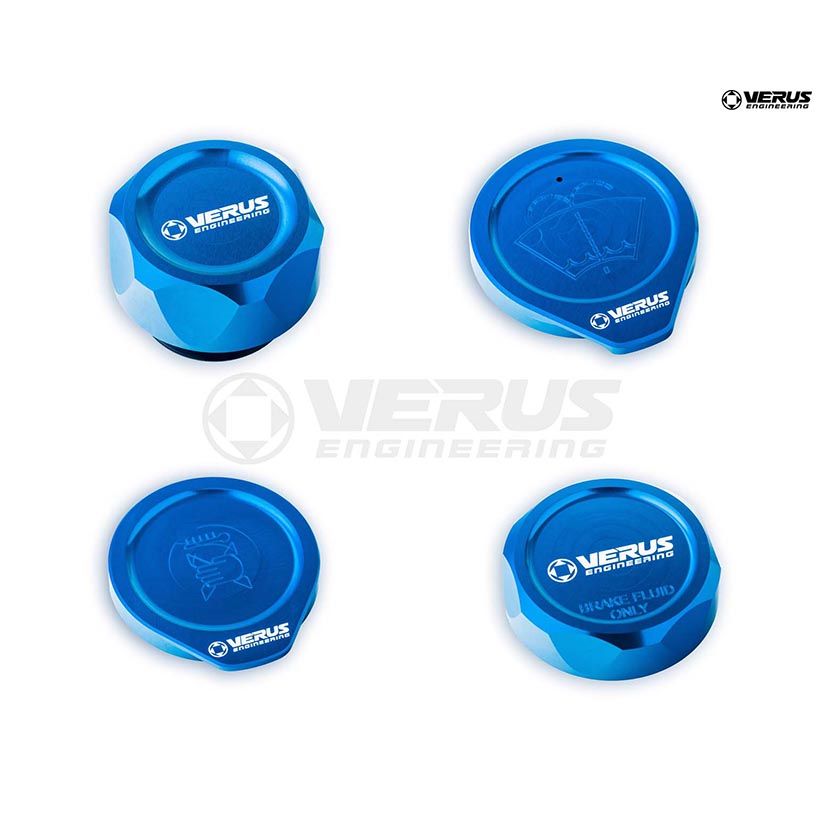 Verus Engineering Engine Bay Cap Kit RLA Oil Cap Anodized Black Subaru WRX/STI GR/GV