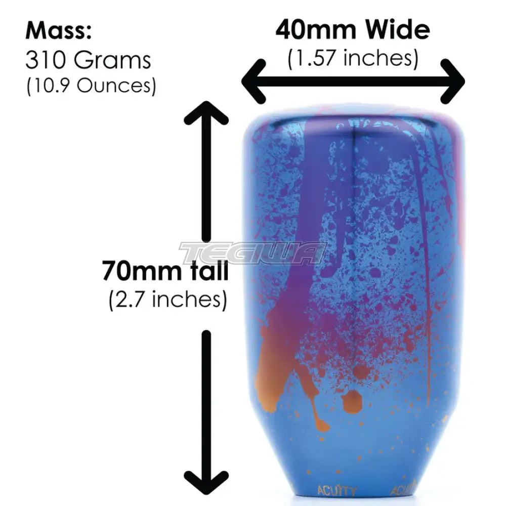 Acuity Esco-Ti Shift Knob In Splatter Titanium M10 X 1.5 Gear Knobs