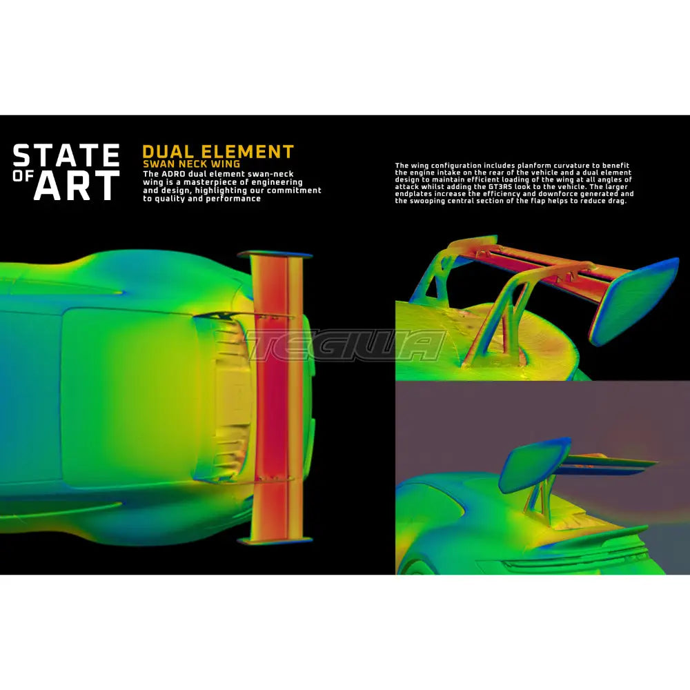 ADRO AT-P Swan Neck Wing Porsche 992.1 GT3 21-24 Spoilers