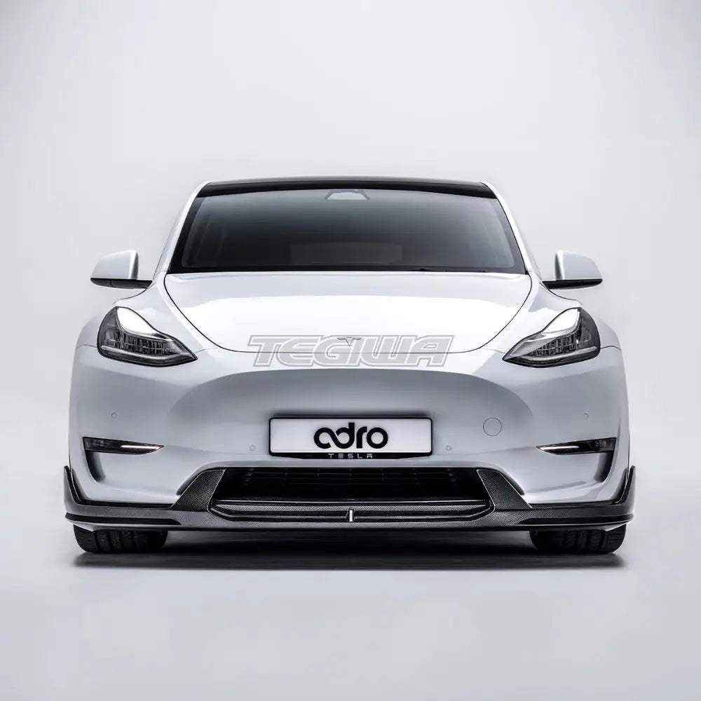 ADRO Carbon Fiber Front Lip V2 Tesla Model Y 19 + Splitters Skirts & Diffusers