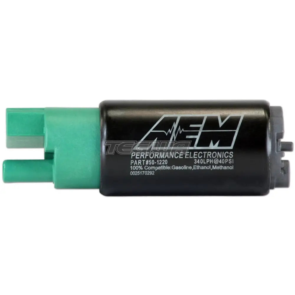 AEM 340LPH E85-Compatible High Flow In-Tank Fuel Pump 65mm Short Offset Inlet Inline