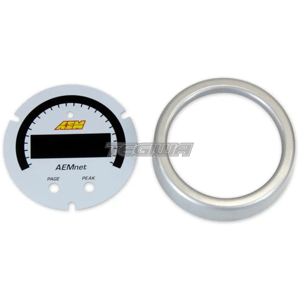 AEM X-Series AEMnet CAN Bus Gauge Accessory Kit Silver Bezel and White Faceplate