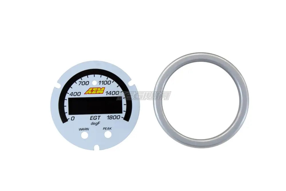 Aem X-Series Egt Gauge 0~1800F / 0~1000C Accessory Kit Silver Bezel &Amp; White Faceplate -