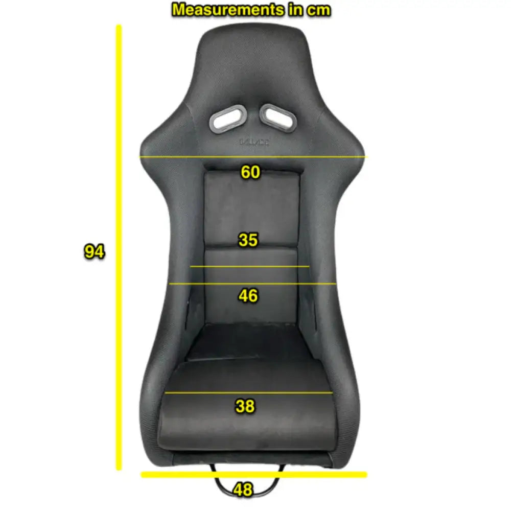 Ballade Sports Jersey Black Alcantara Carbon Bucket Seat Seats Rails & Mounts