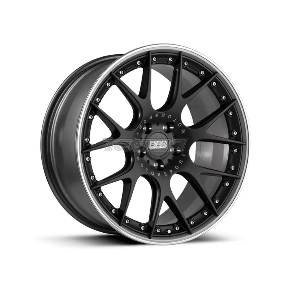 BBS CH-R II Alloy Wheel Satin Black with Titanium Rim & Stainless Rim Protector