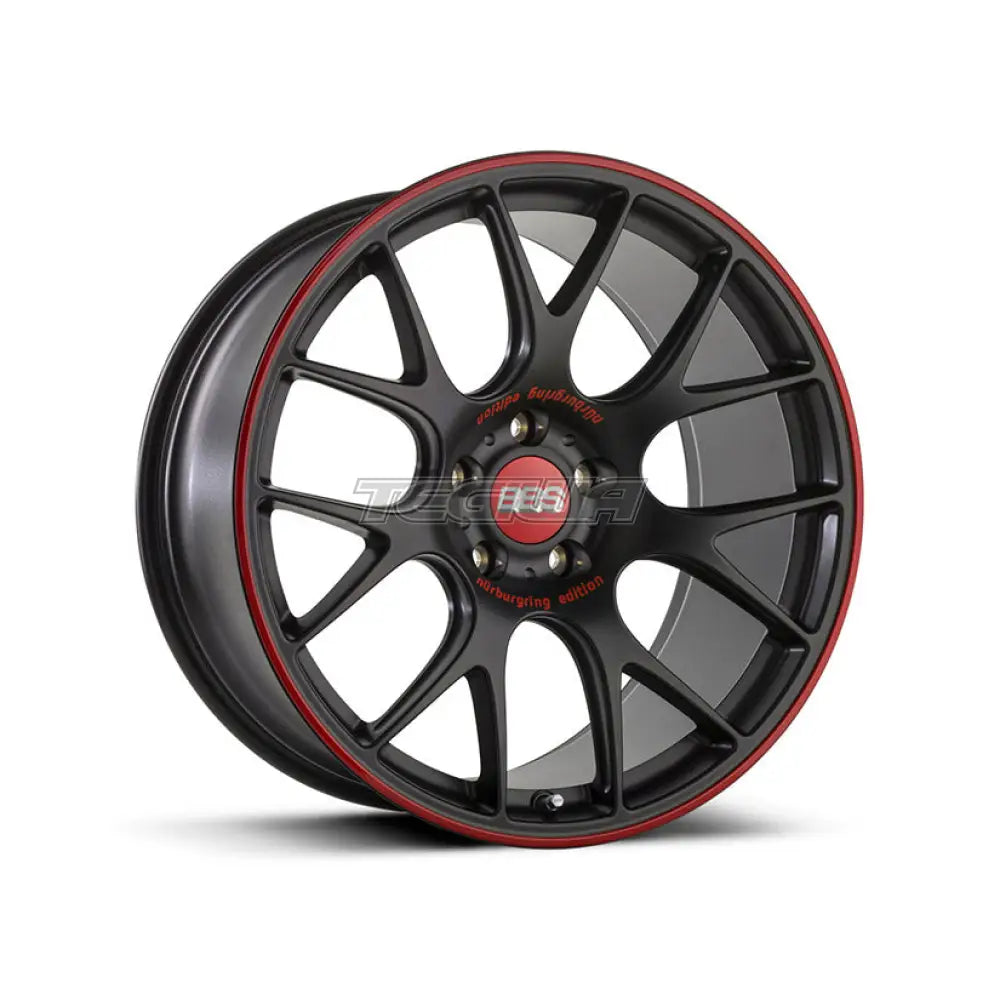 BBS CH-R (Nurburgring Edition) Alloy Wheel Satin Black with Red Rim & Detailing