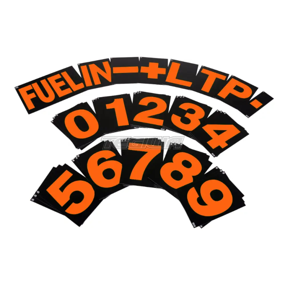 Bg Racing Large Pit Board Number Set Orange Tools