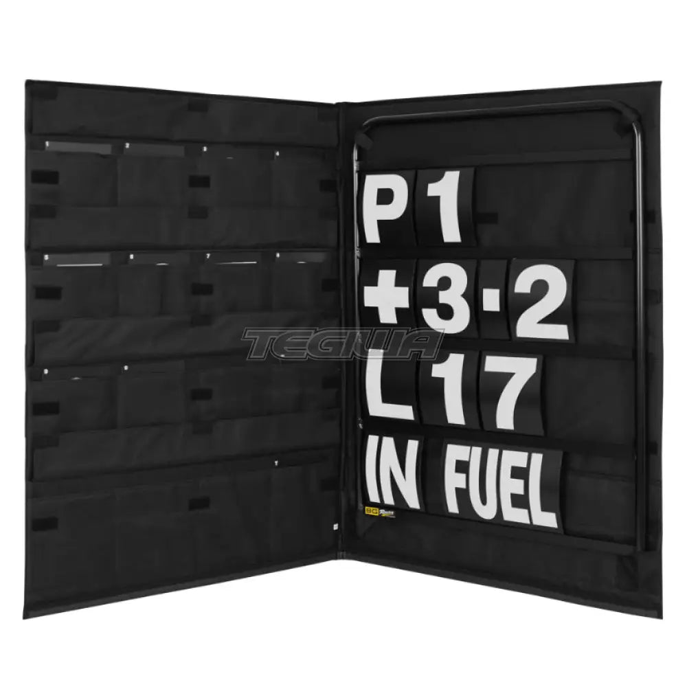 Bg Racing Standard Pit Board Kit And Bag Black Frame / White Numbers Tools