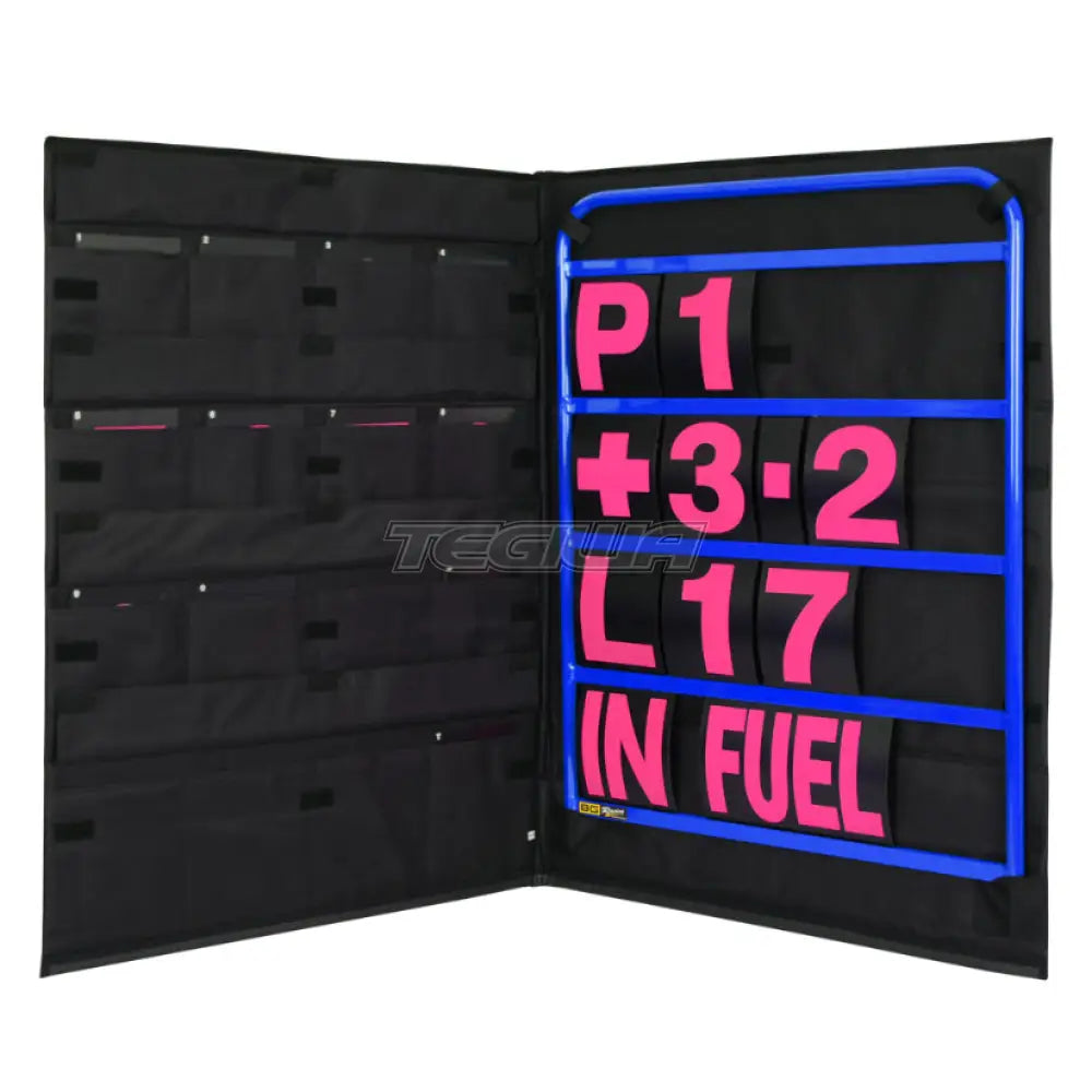 Bg Racing Standard Pit Board Kit And Bag Blue Frame / Pink Numbers Tools