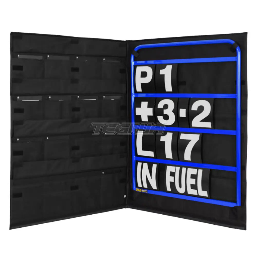 Bg Racing Standard Pit Board Kit And Bag Blue Frame / White Numbers Tools