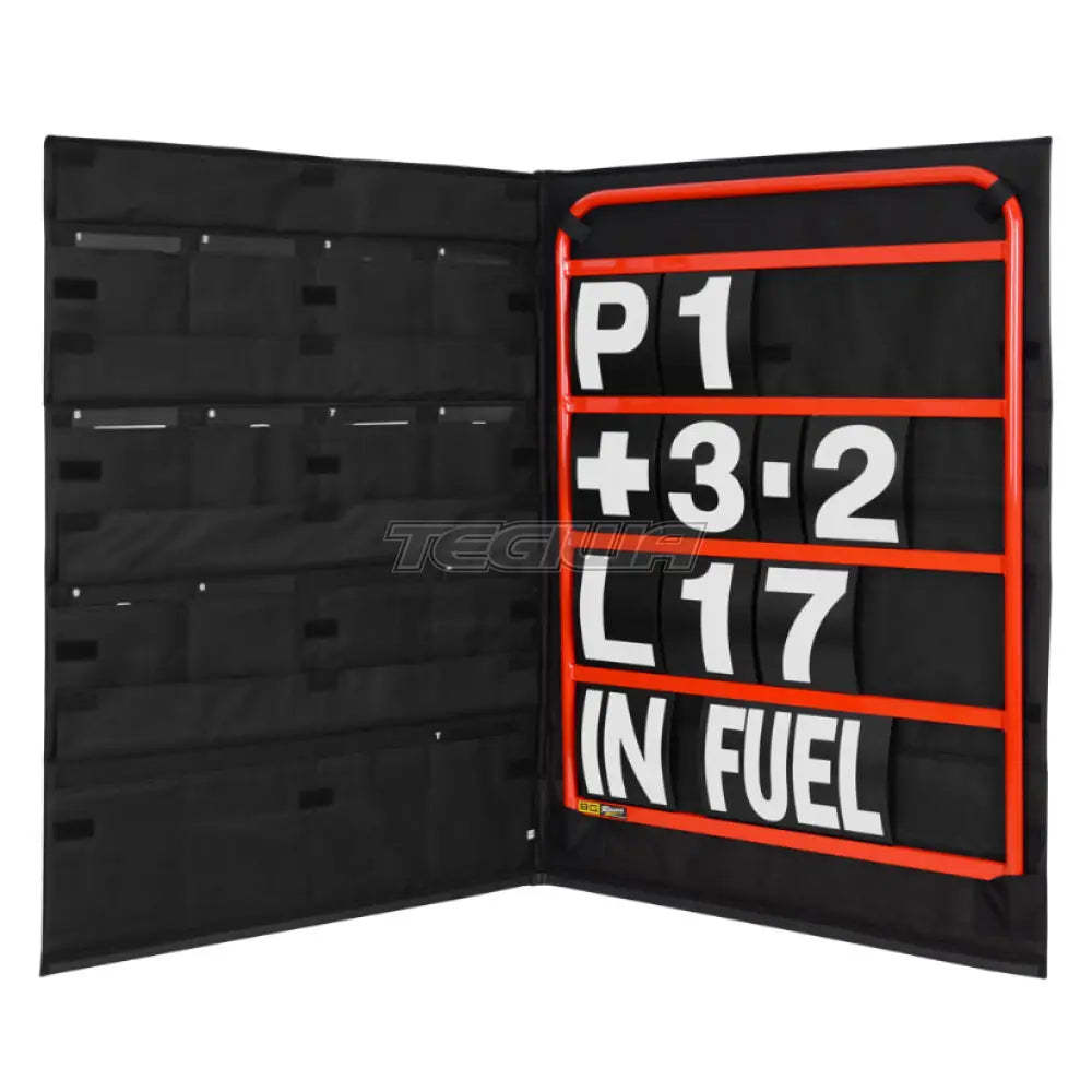 Bg Racing Standard Pit Board Kit And Bag Red Frame / White Numbers Tools