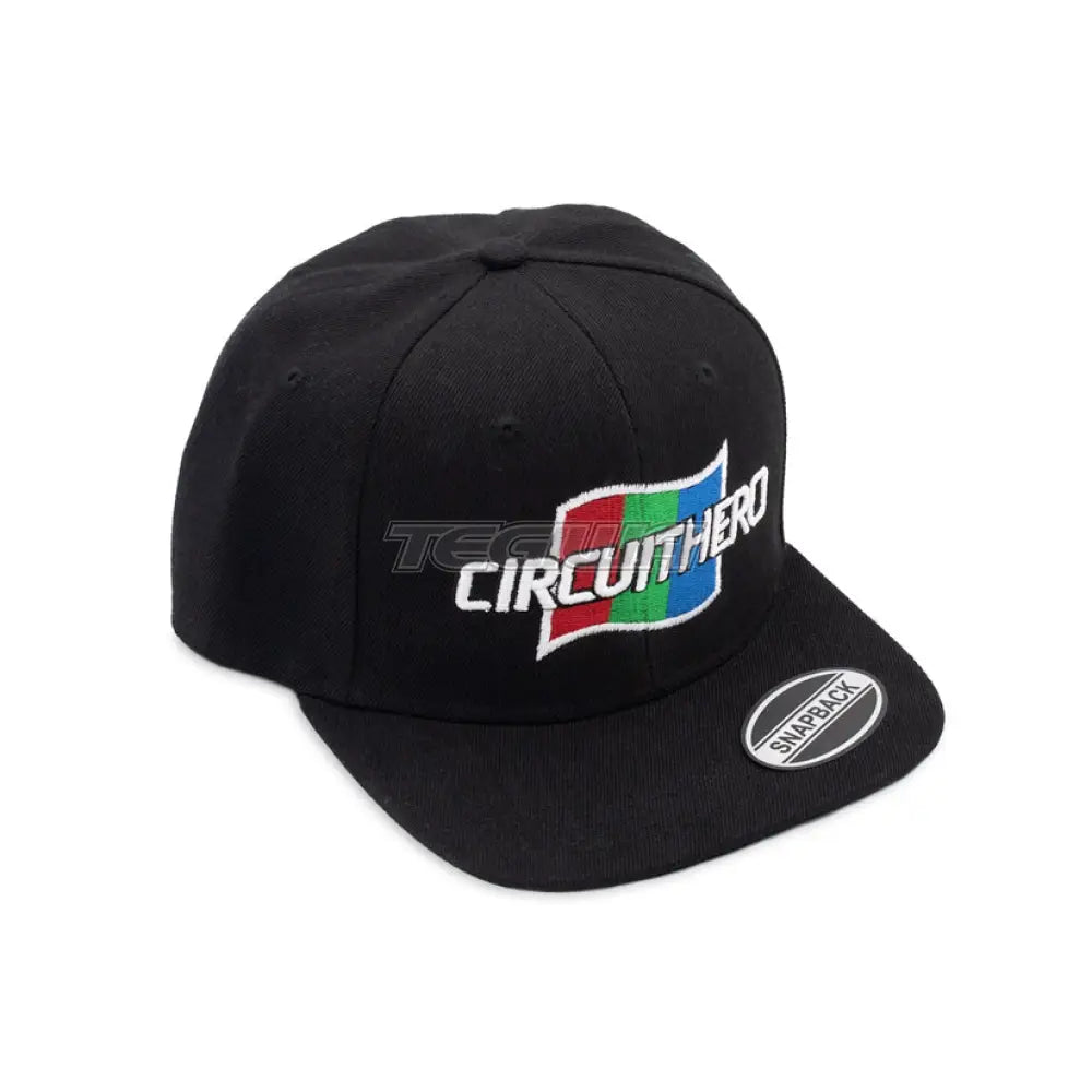 Circuit Hero Flag Snapback Track Hat All Black