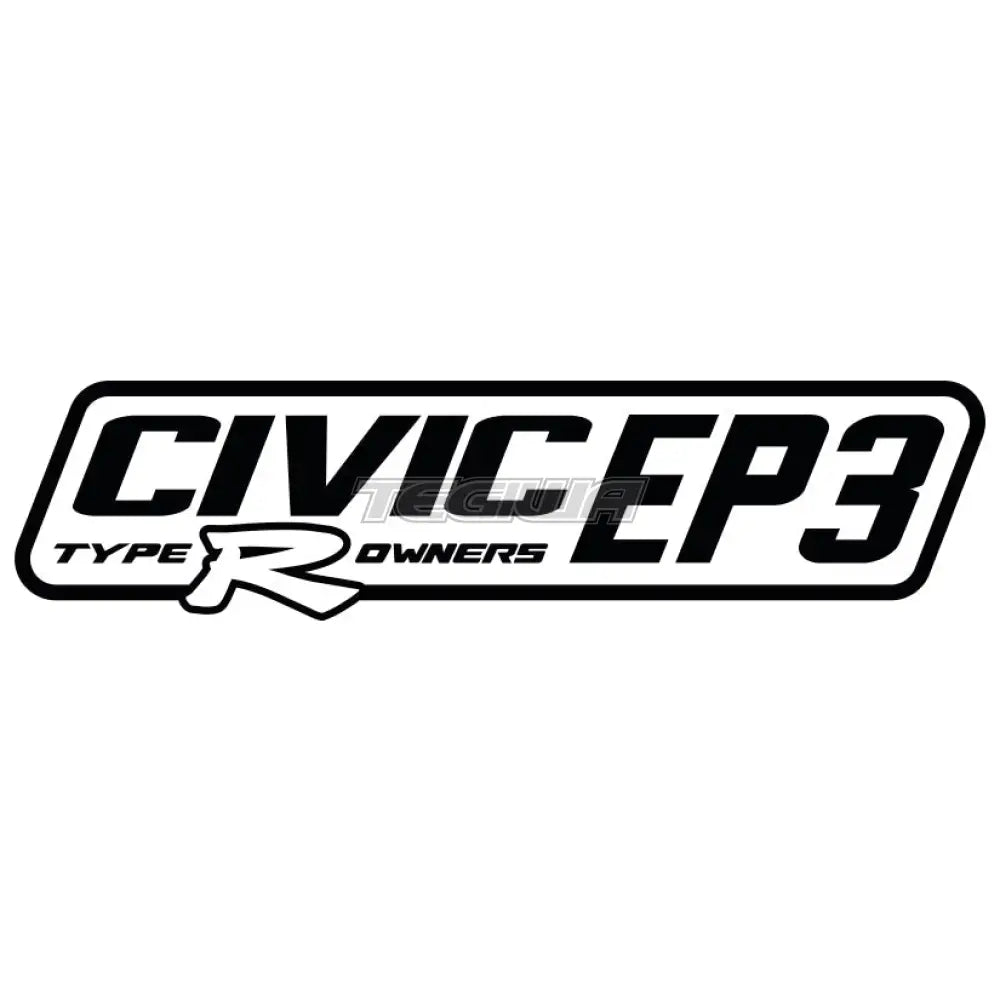Civic EP3 Type R Owners Official Sticker Decal 6inch White