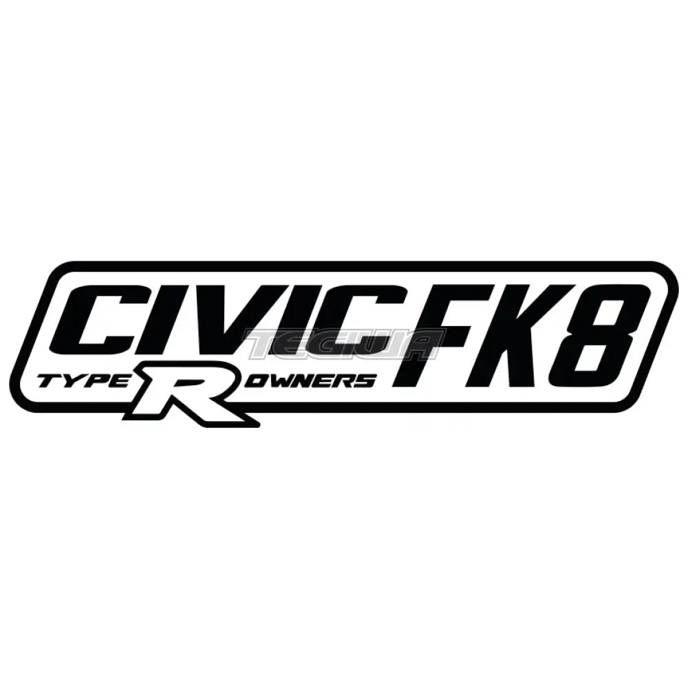 Civic FK8 TYPE R Owners Official Sticker Decal 200mm White Pair