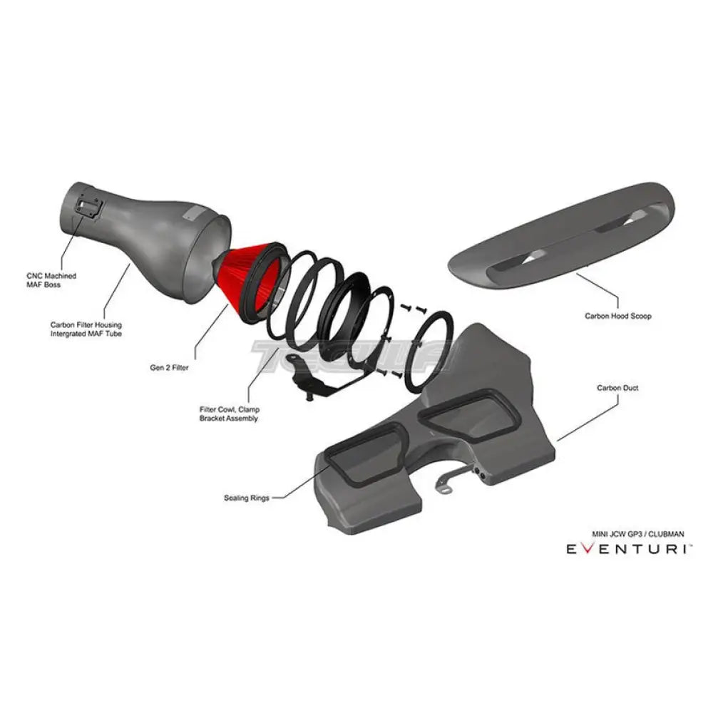 Eventuri Carbon Fibre Intake No Scoop MINI Countryman S F60