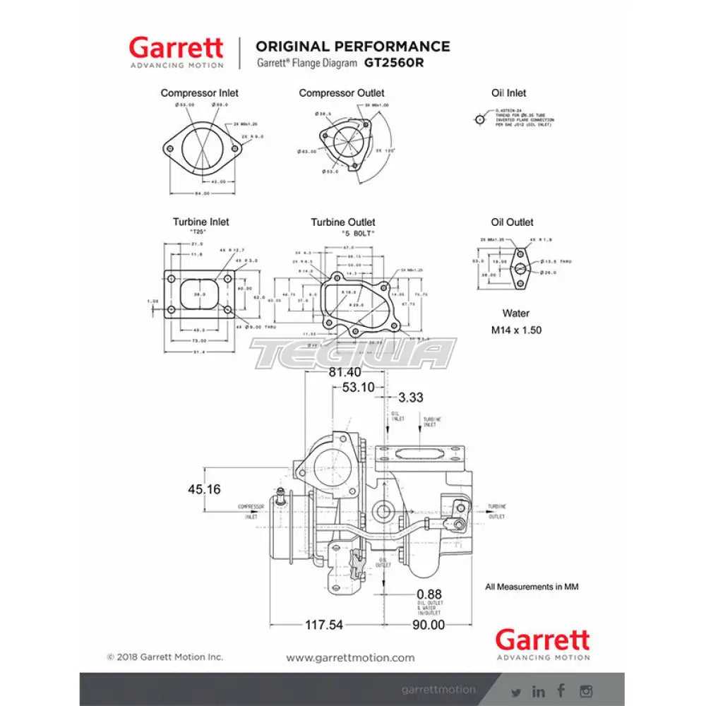 Garrett GT2560R Turbocharger 836023-5003S