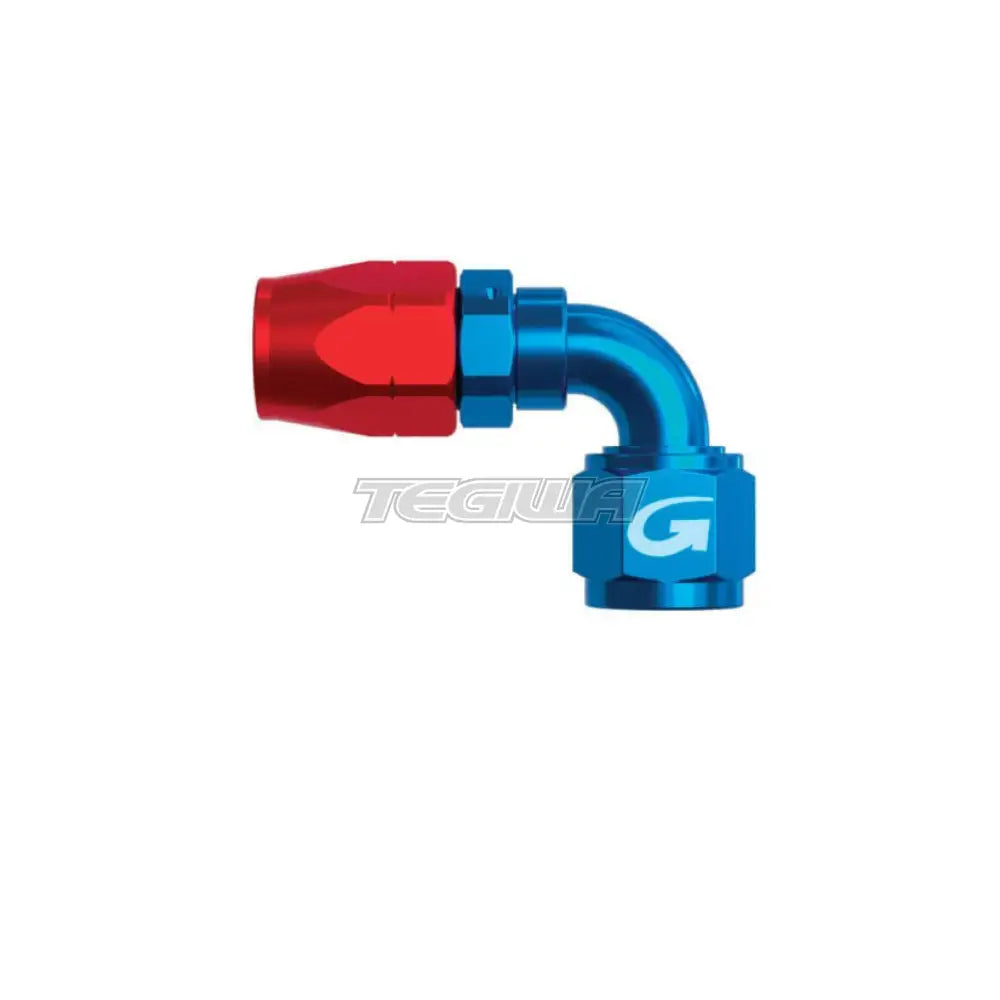 Goodridge 1136 Maxflow Hose End Fitting 90 Degree / An4 Red/Blue Hoses & Fittings