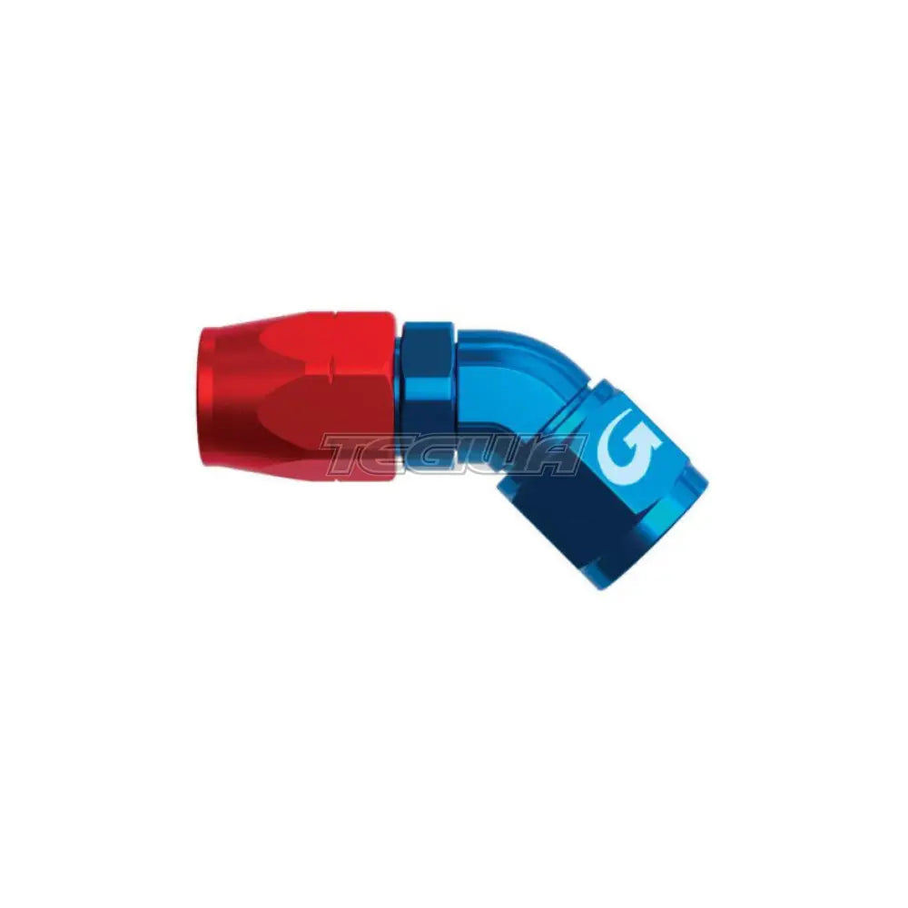 Goodridge 200 Series Forged Hose End Fitting 45 Degree / An6 Red/Blue Hoses & Fittings