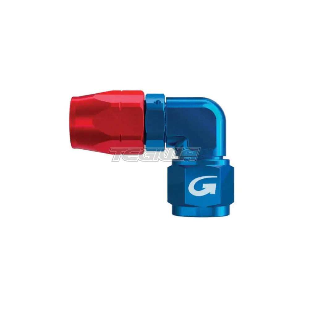 Goodridge 200 Series Forged Hose End Fitting 90 Degree / An6 Red/Blue Hoses & Fittings