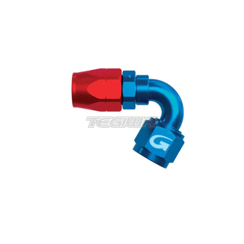 Goodridge 200 Series Reusable Cutter Fitting 120 Degree / An6 Red/Blue Hoses & Fittings