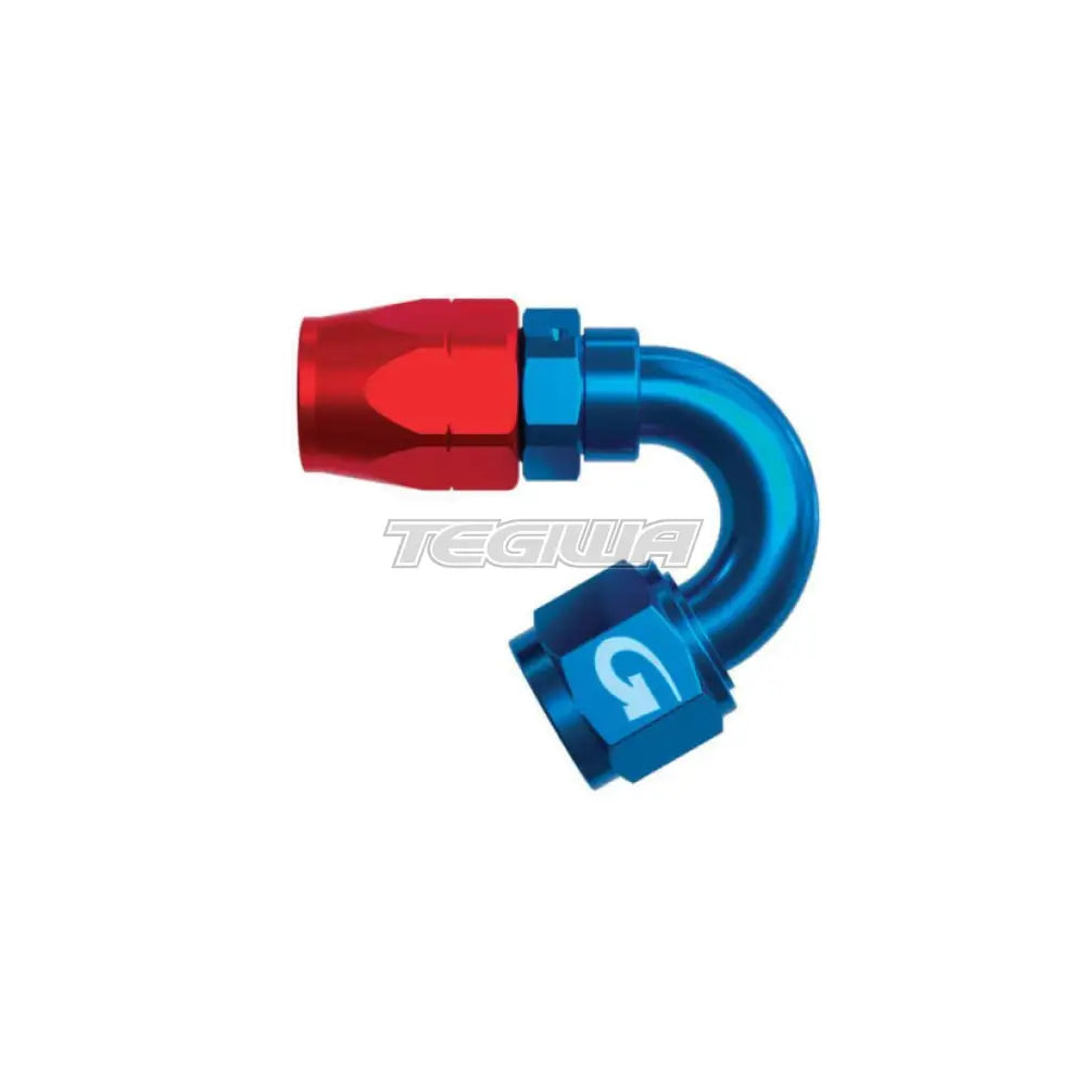 Goodridge 200 Series Reusable Cutter Fitting 150 Degree / An6 Red/Blue Hoses & Fittings