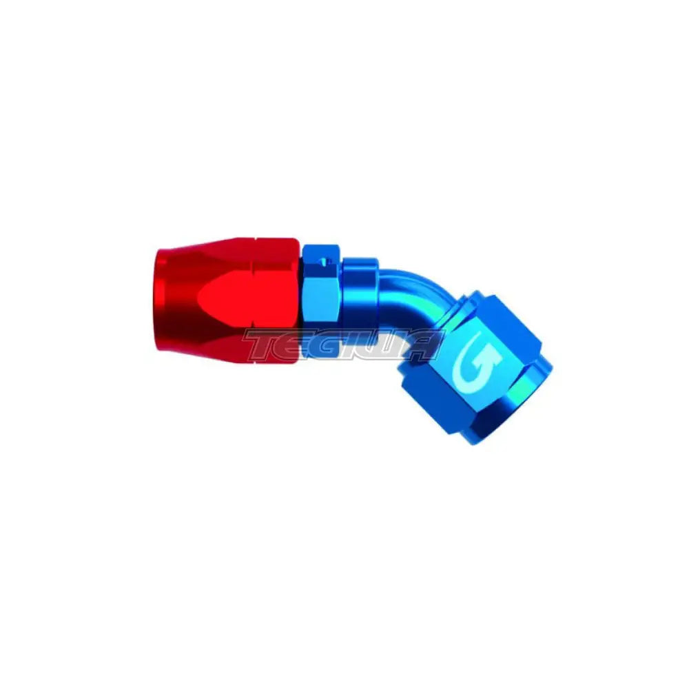 Goodridge 200 Series Reusable Cutter Fitting 45 Degree / An6 Red/Blue Hoses & Fittings