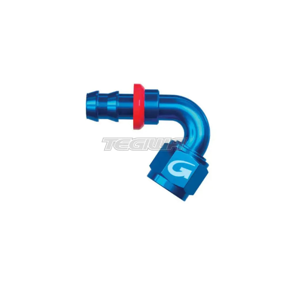 Goodridge 536 Series Rubber Hose And Push Fit Connectors 120 Degree / An4 Blue Hoses & Fittings