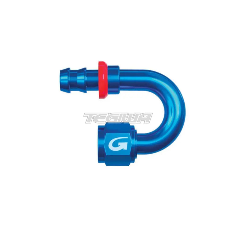 Goodridge 536 Series Rubber Hose And Push Fit Connectors 180 Degree / An4 Blue Hoses & Fittings