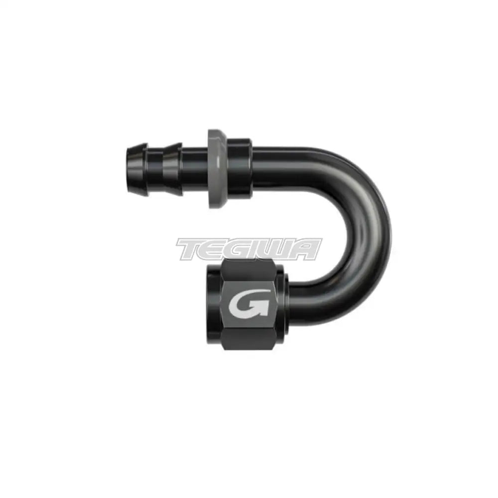 Goodridge 536 Series Rubber Hose And Push Fit Connectors 180 Degree / An6 Black Hoses & Fittings