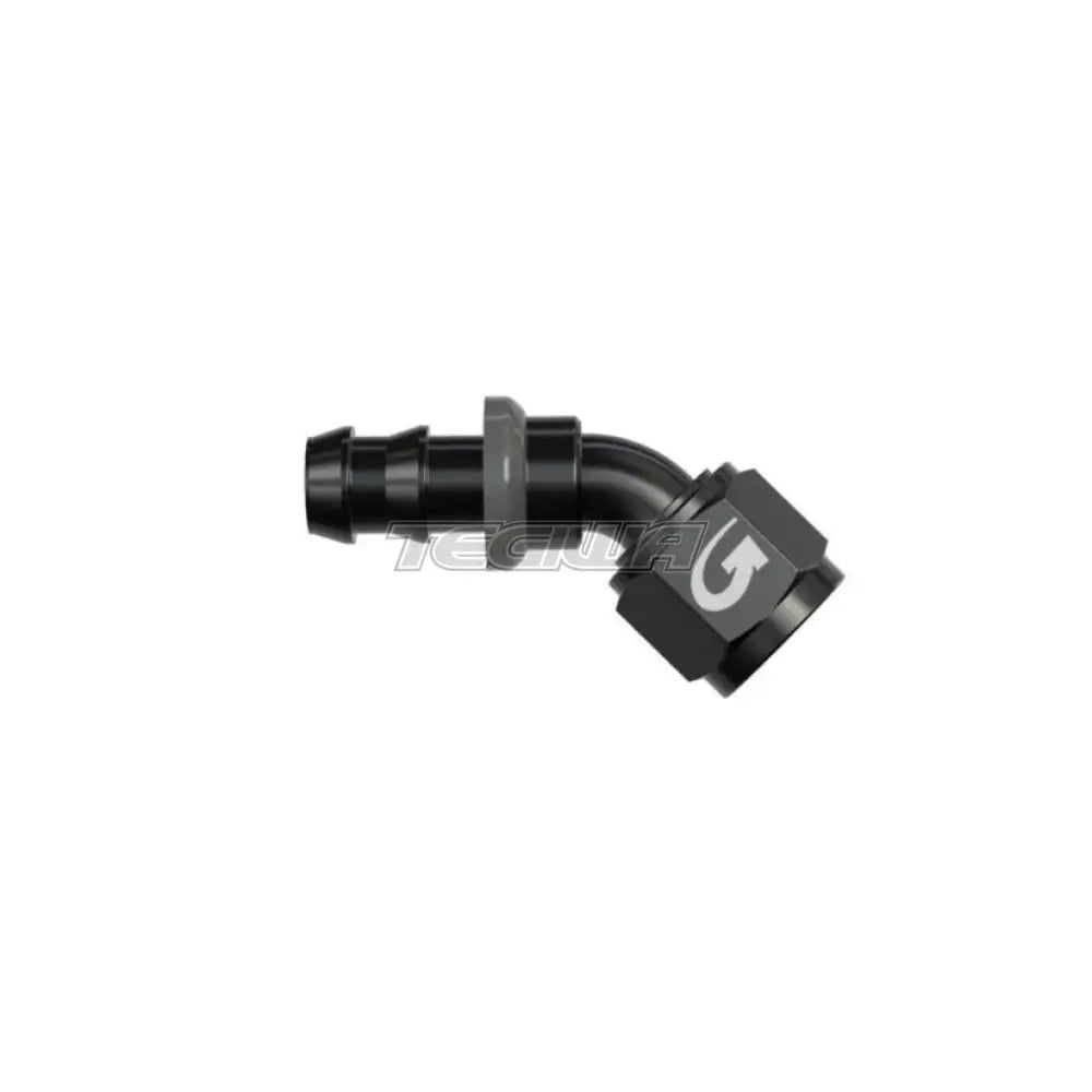 Goodridge 536 Series Rubber Hose And Push Fit Connectors 45 Degree / An4 Black Hoses & Fittings