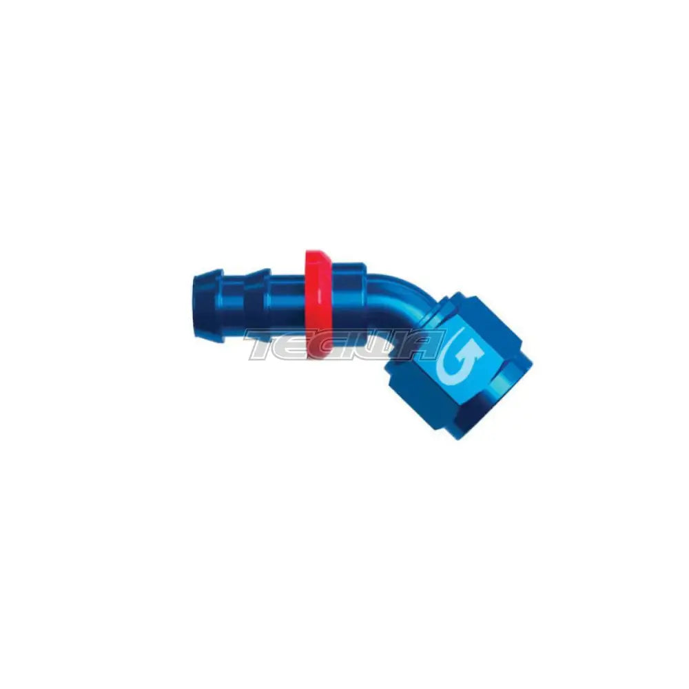 Goodridge 536 Series Rubber Hose And Push Fit Connectors 45 Degree / An4 Blue Hoses & Fittings