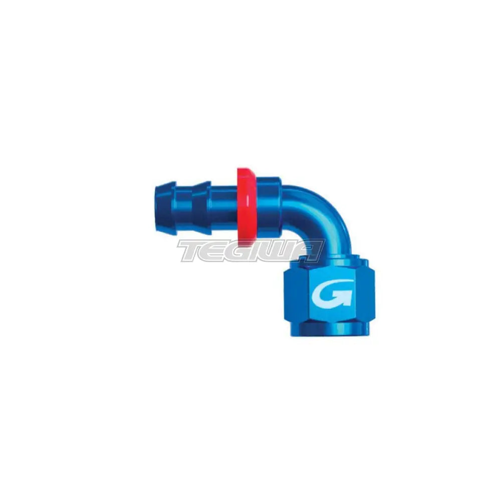 Goodridge 536 Series Rubber Hose And Push Fit Connectors 90 Degree / An4 Blue Hoses & Fittings