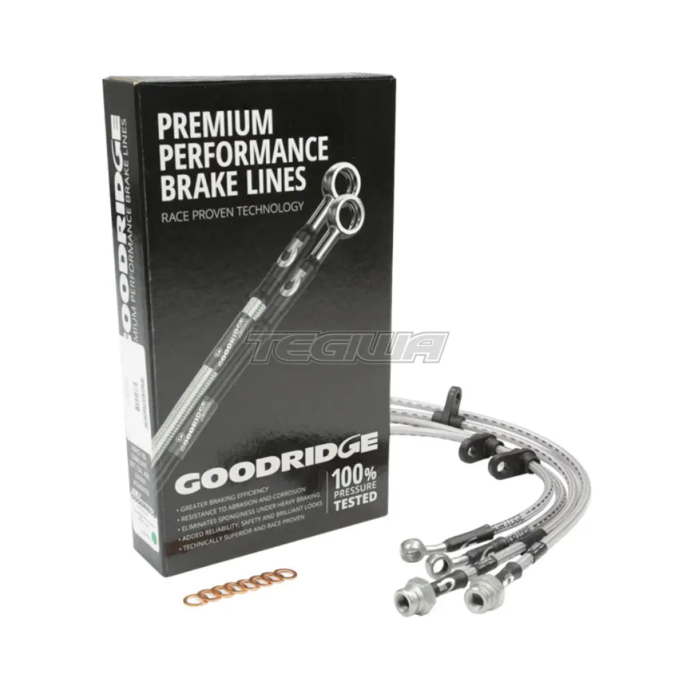 Goodridge Braided Brake Line Hoses Set Honda Civic Crx Ee Ef - Discs Lines