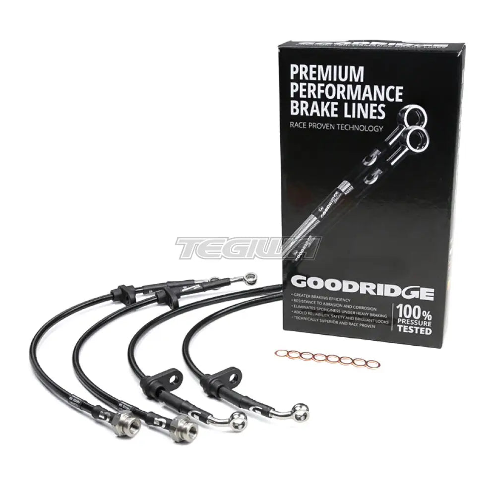 Goodridge Full Stainless Steel Braided Brake Line Hoses Set Honda Civic Eg Eg6 Vti 91-95 Lines