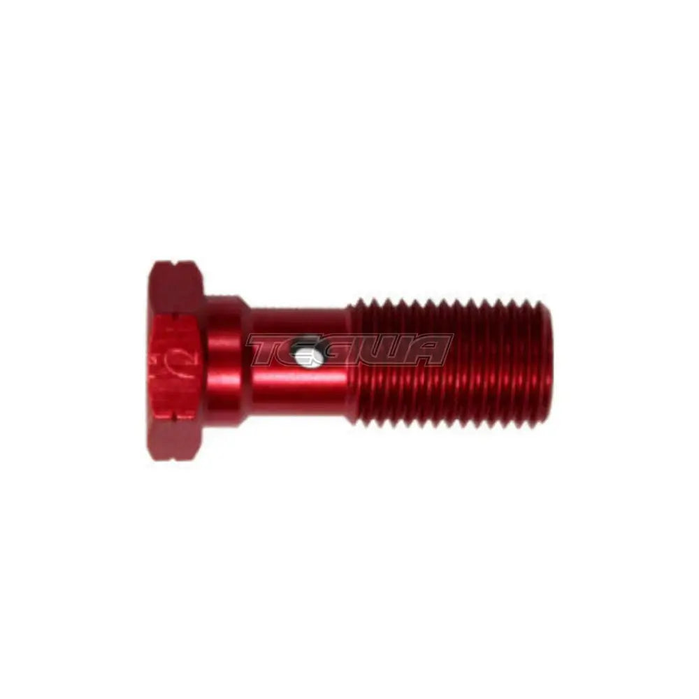 Goodridge Metric Single Banjo Bolt M10 X 1.00Mm Short 18Mm Under Hex / Aluminium Red Hoses &