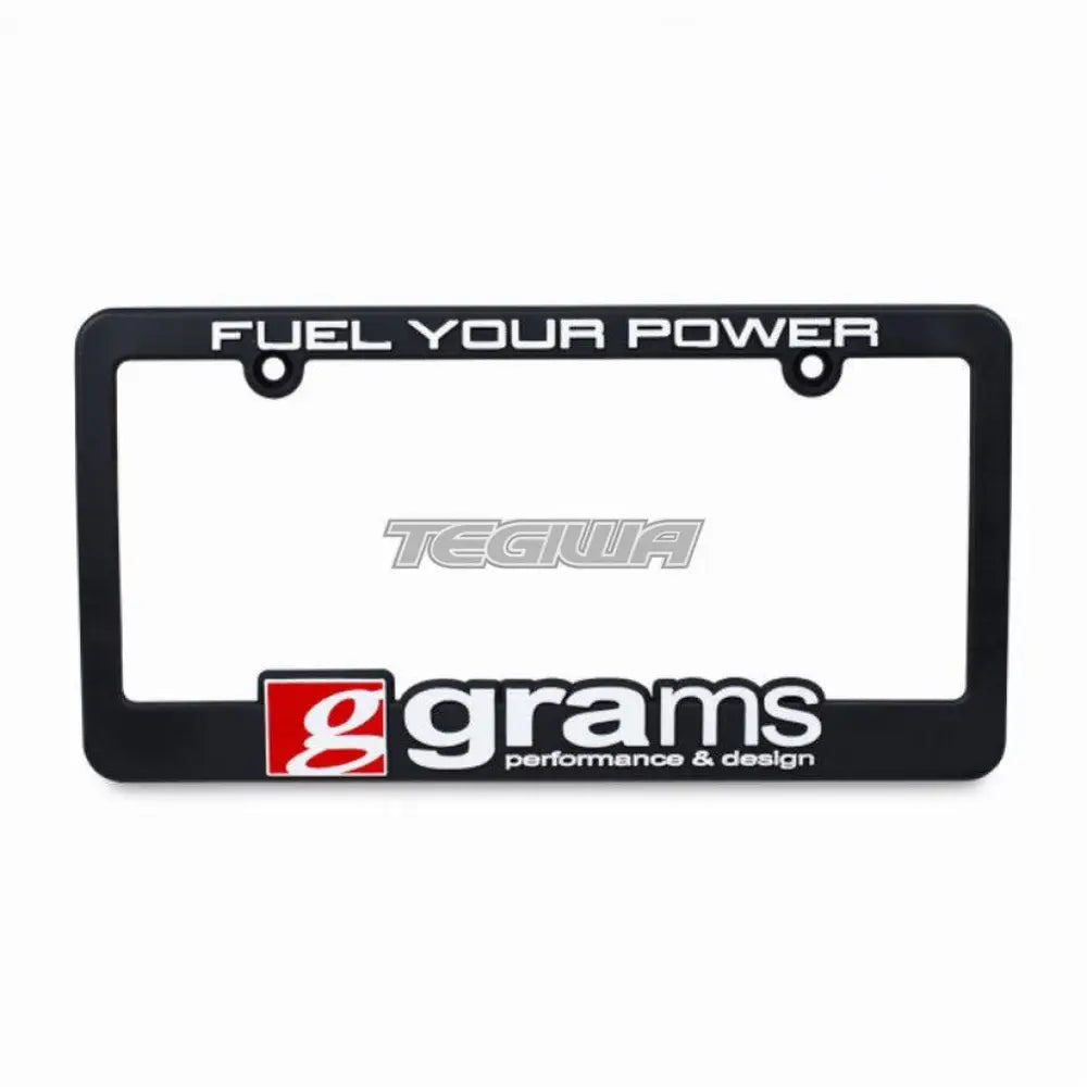 Grams Performance Black Licence Plate Holder