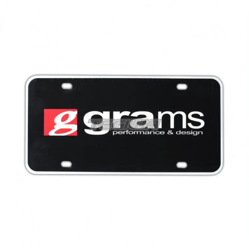 Grams Performance Black License Plate Insert