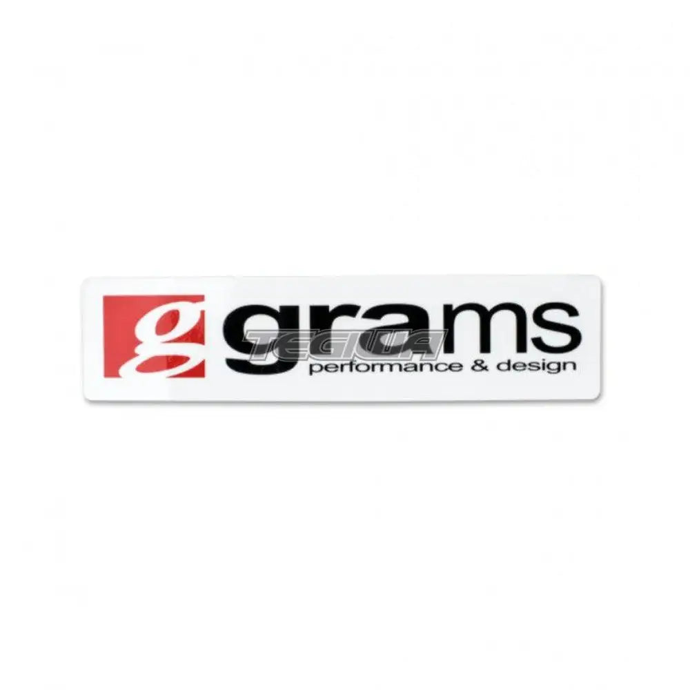 Grams Performance Decal White 4"