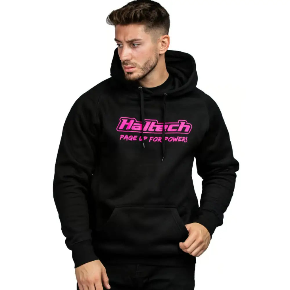 Haltech Classic Hoodie Black Pink Hoodies