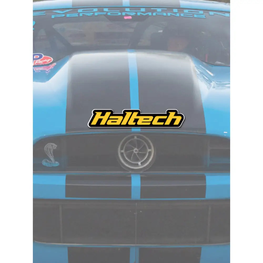 Haltech Logo Sticker Yellow And Black Decals & Stickers