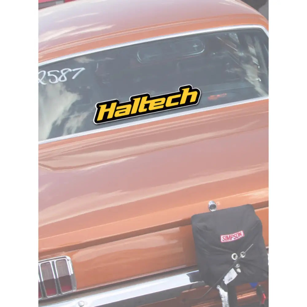 Haltech Logo Sticker Yellow And Black Decals & Stickers