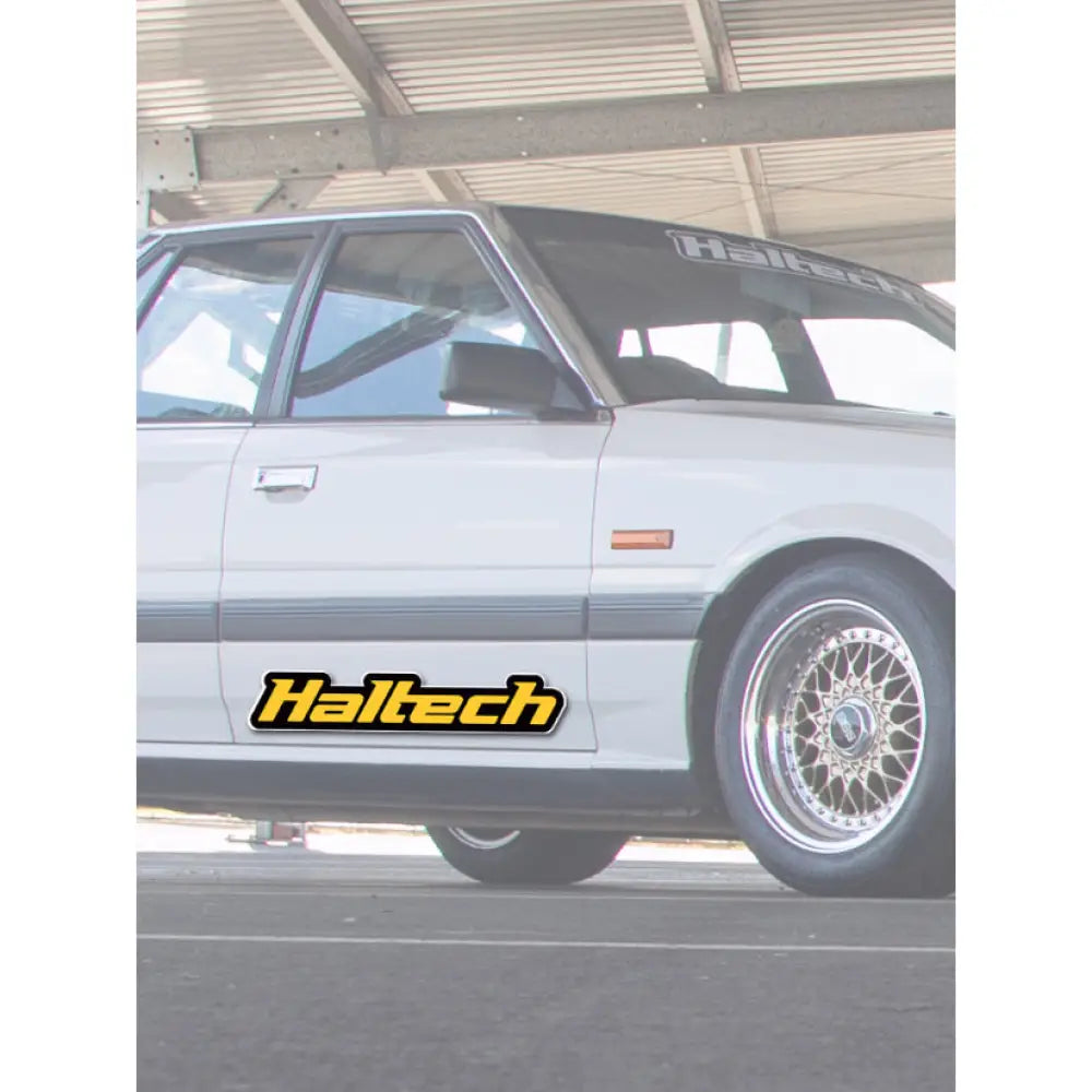 Haltech Logo Sticker Yellow And Black Decals & Stickers