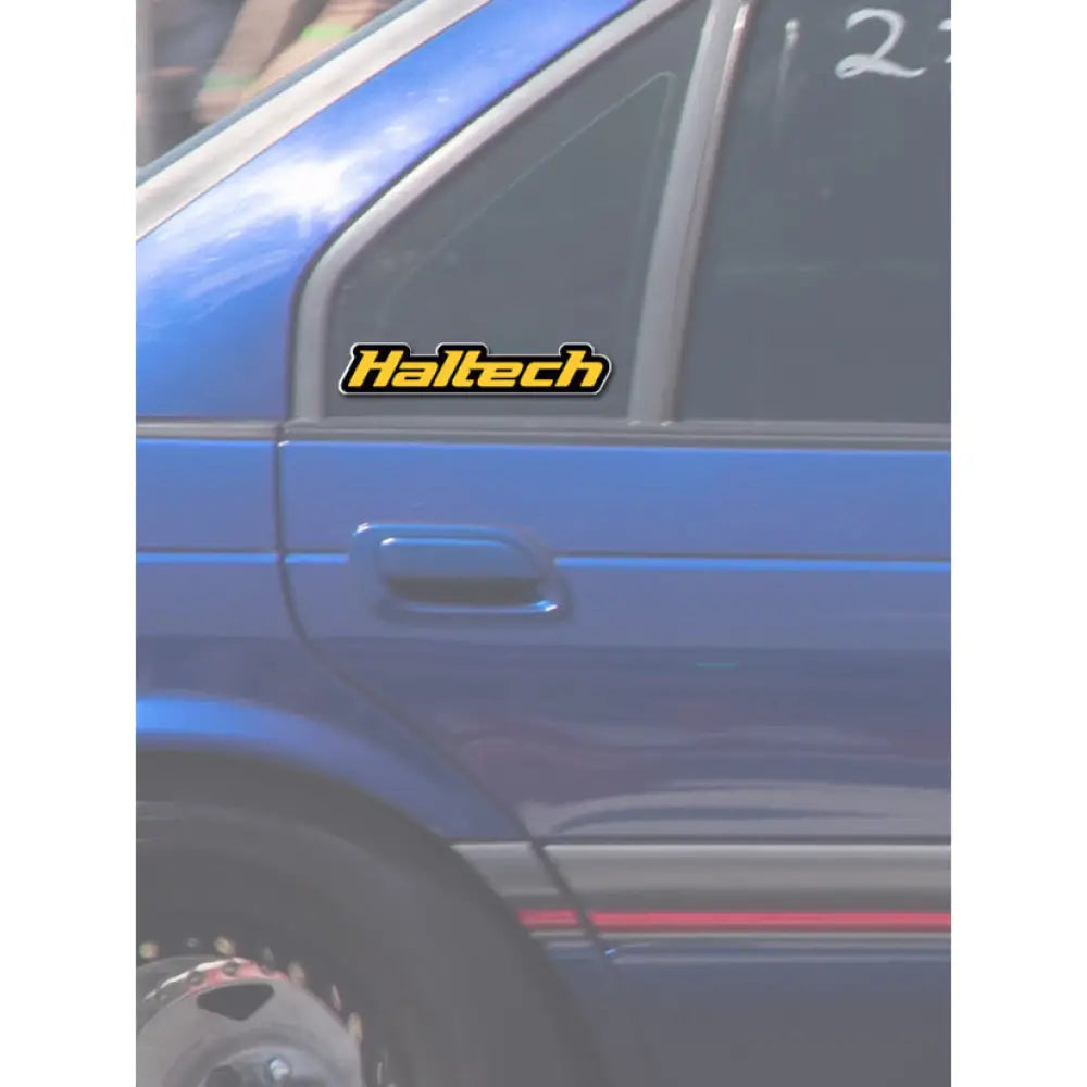 Haltech Logo Sticker Yellow And Black Decals & Stickers