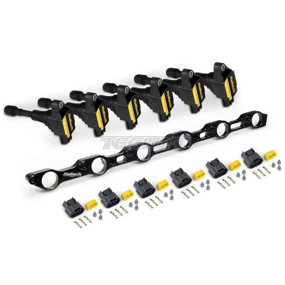 Haltech R35 Coil Bracket Kit For Toyota Jz Includes Coils Connectors Spark Plugs Coilpacks & Leads