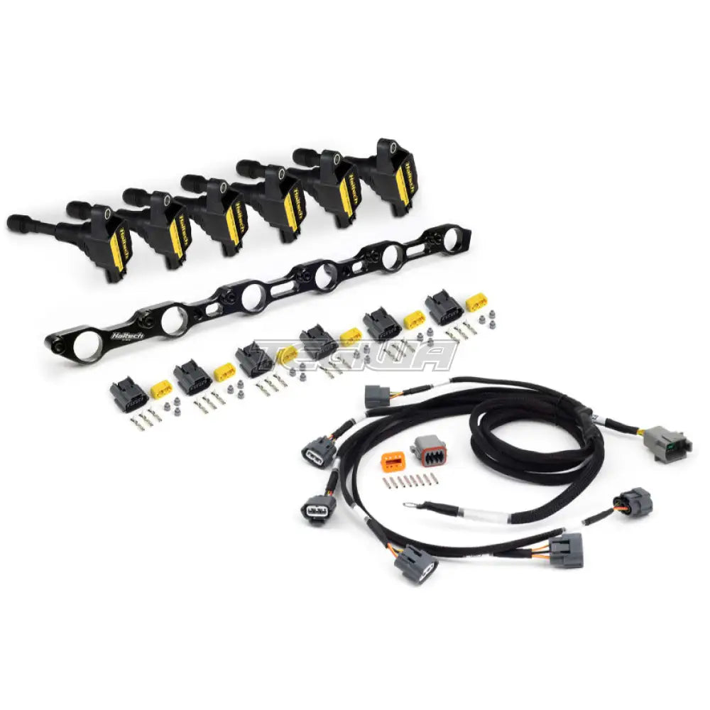 Haltech R35 Coil Conversion Kit For Toyota Jz- Includes Bracket Coils Connectors And Harness Spark