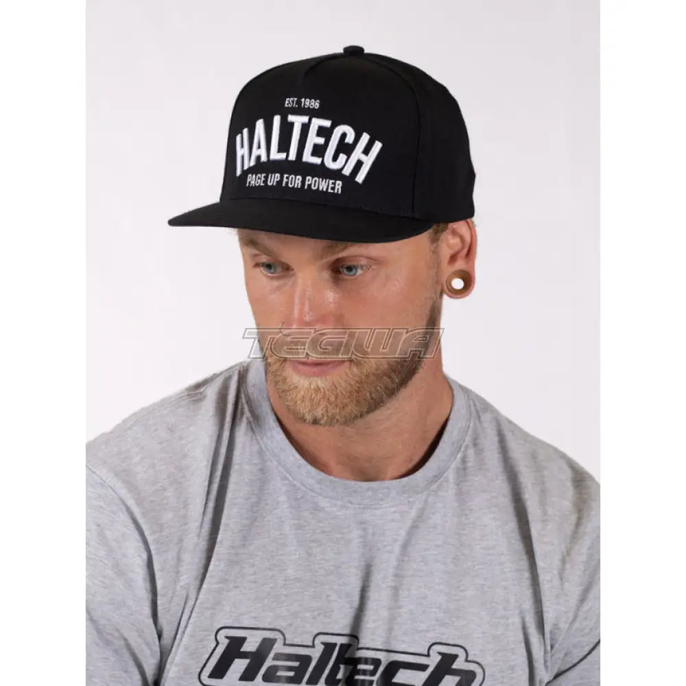 Haltech Snapback Black With White Text Hats