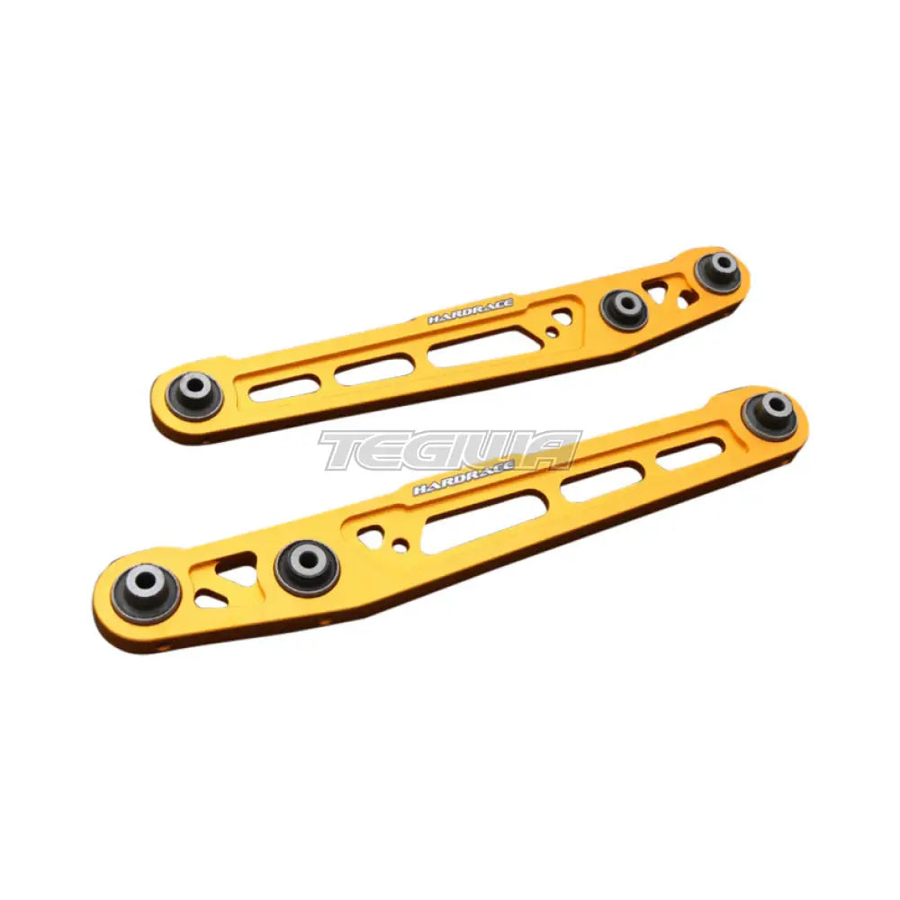 Hardrace Gold Aluminium Rear Lower Control Arm With Hardened Rubber Bushes 2Pc Set Honda Civic EK 96-00