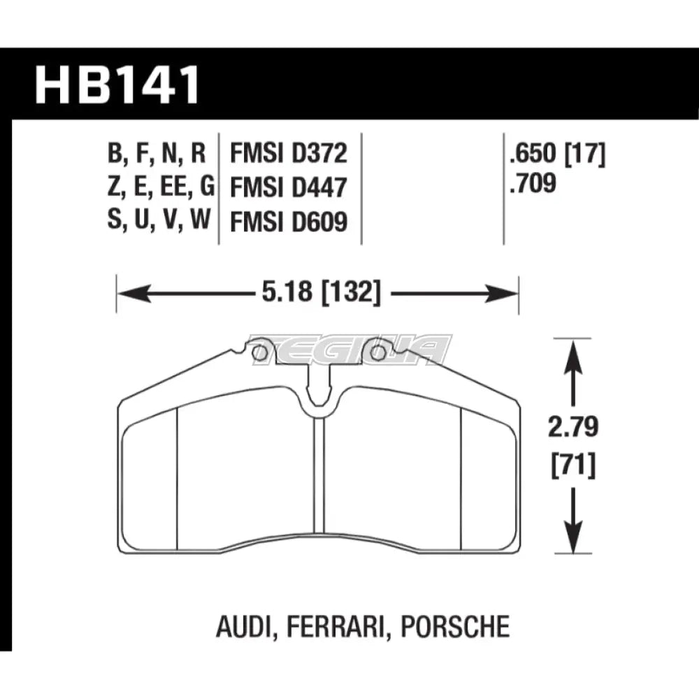 HAWK Performance Blue 9012 Motorsports Brake Pads Front - HB141E.650