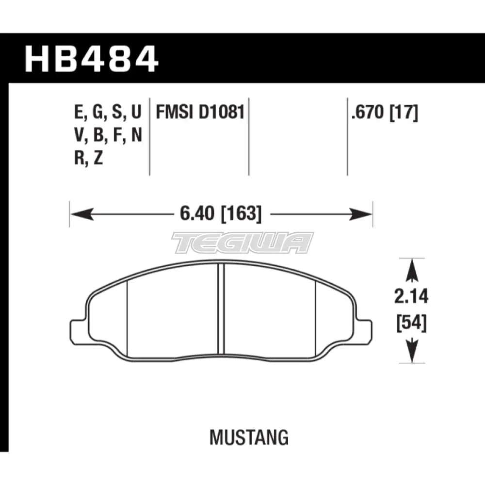 HAWK Performance Blue 9012 Motorsports Brake Pads Front - HB484E.670