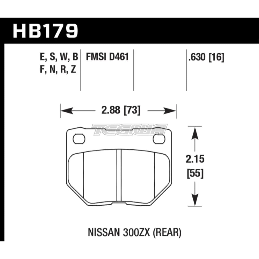 HAWK Performance Blue 9012 Motorsports Brake Pads Rear - HB179E.630